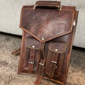 Leather handyman bag